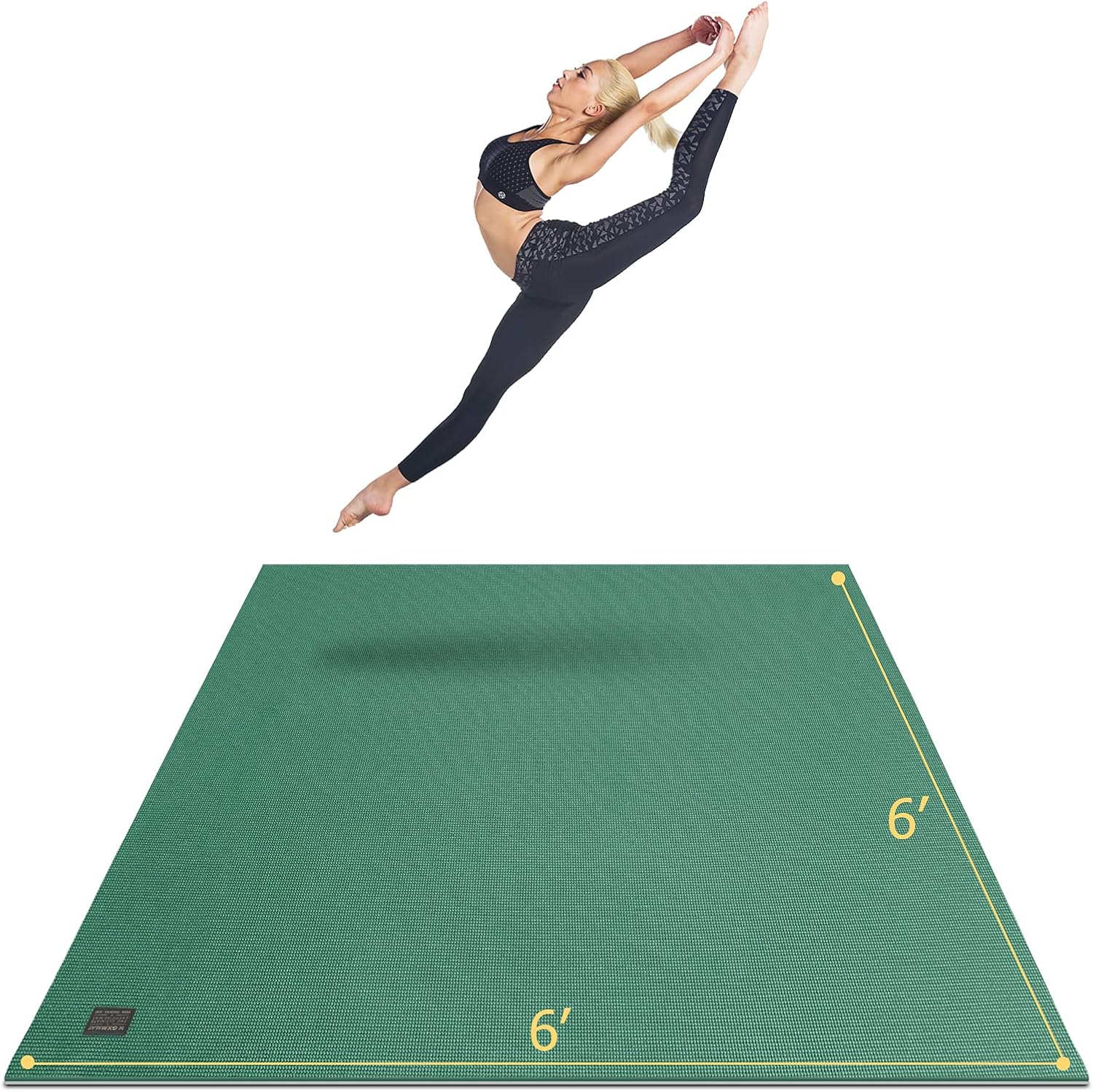 Large Yoga Mat 6'x6'x7mm Non-Slip Exercise Mat C531