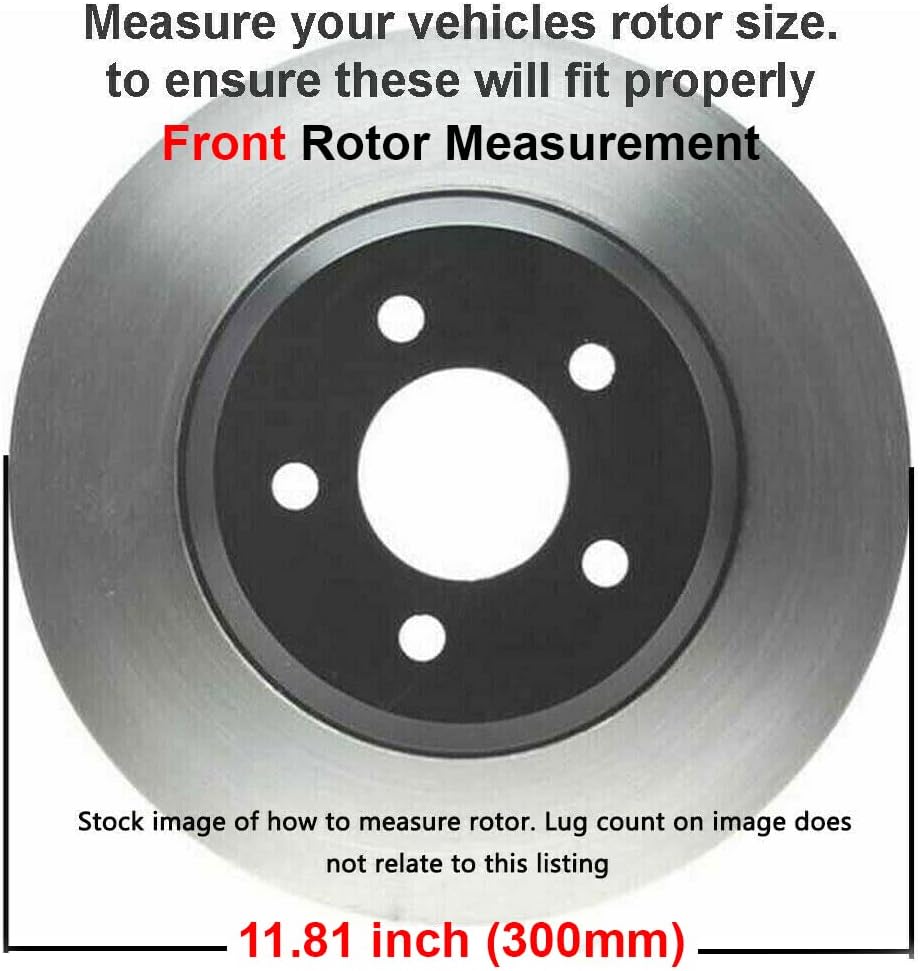 Front Drilled Brake Kit Rotors w/Brake Pads 6pc Set F635227