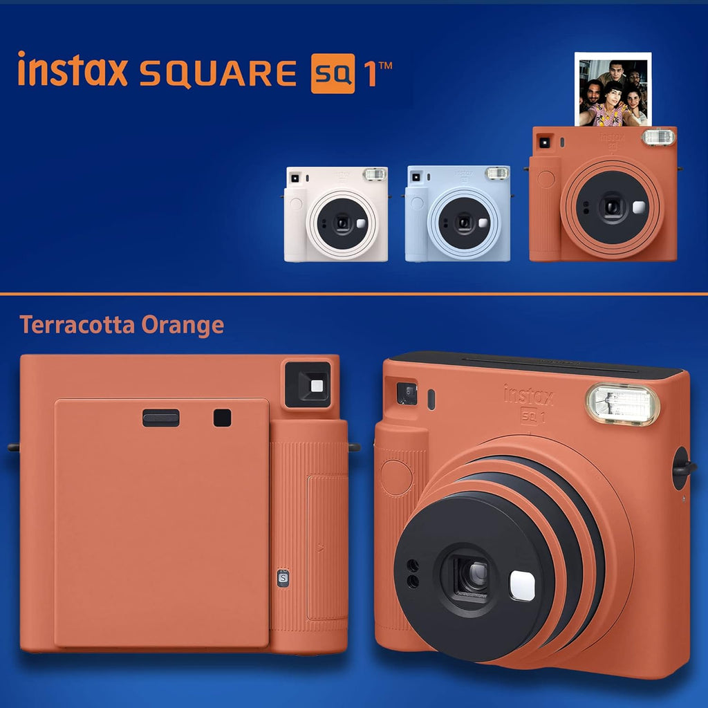 Terracotta Orange Instant Camera + Instant Film + Accessory Bundle A5777