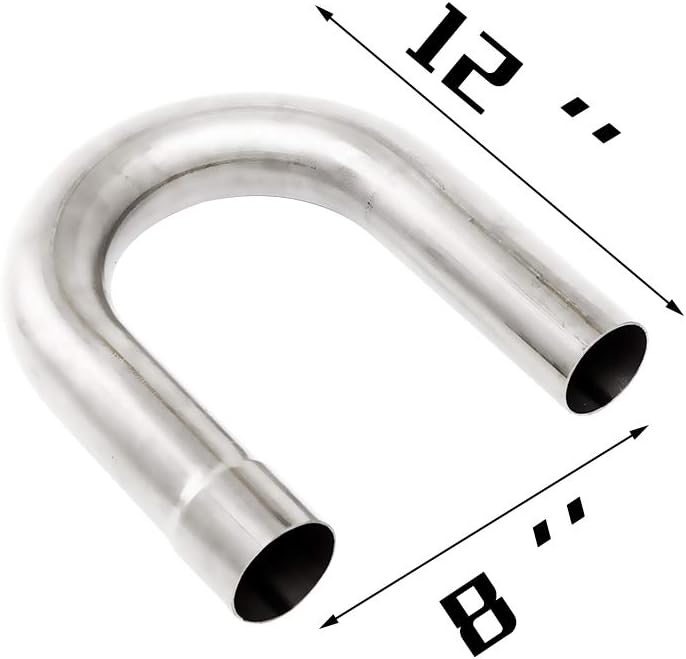 8PCS Mild Steel Mandrel Bend Exhaust Tubing Kit P7350