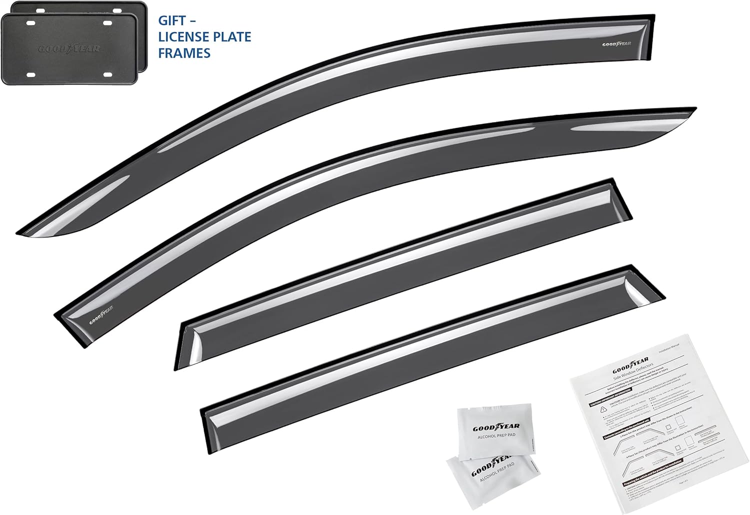 4 pcs Tape-on Rain Guards for Nissan Rogue Sport 2017-2022 Z85278