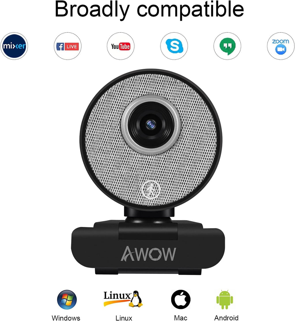 1080P Auto Tracking Webcam with Face Recognition O77080