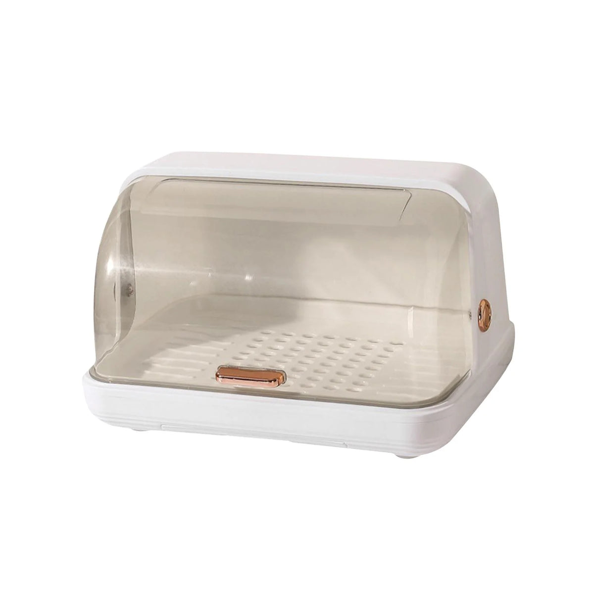 White Dustproof Baby Bottle Drying Rack with Drainer and Lid O638245