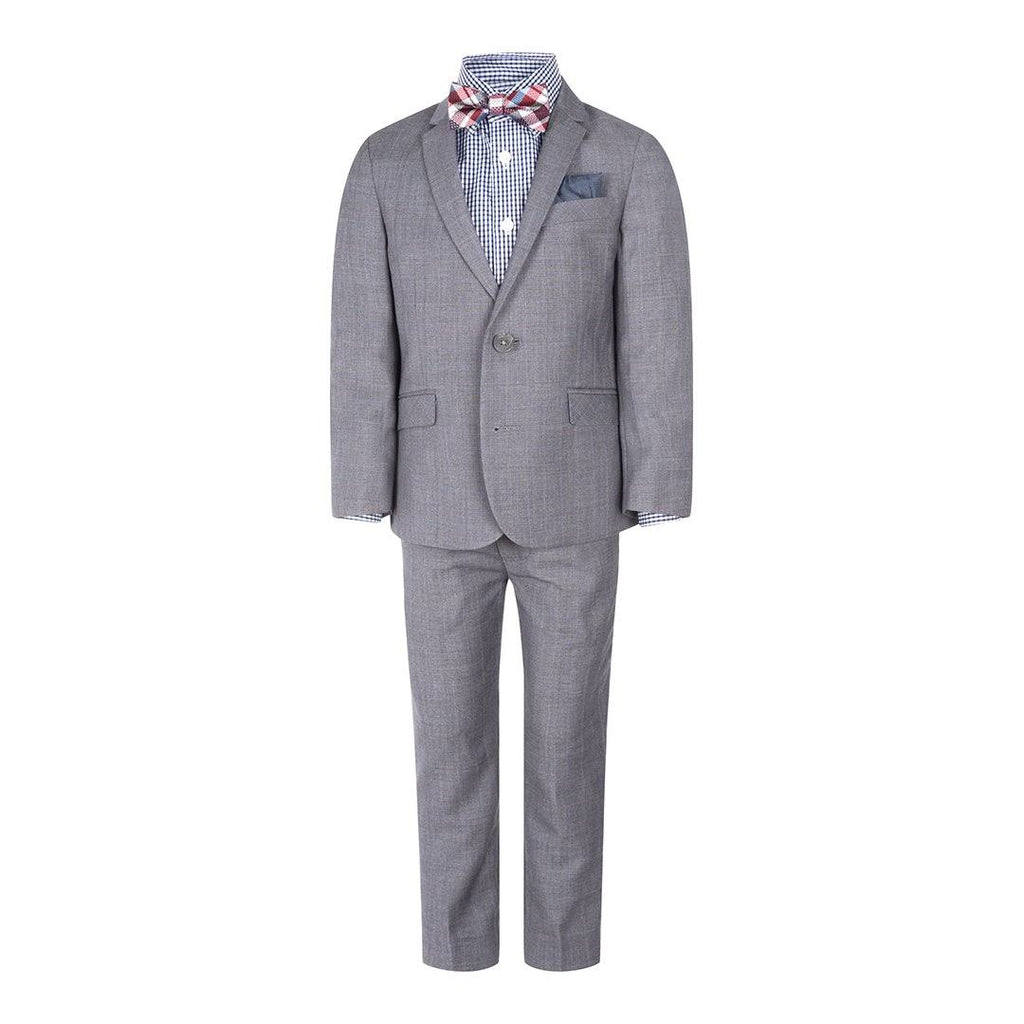 Grey/Blue Yonder Check Two-Piece Boy's Suit K367683