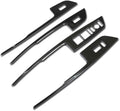 Carbon Fiber Black Interior Window Switch Console Panel Trims Pack of 2 L120