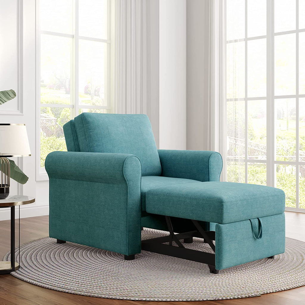 Teal 3-In-1 Single Sofa Bed W9185