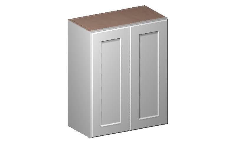 White 2 Doors 2 Shelves Wall Cabinet High-Density Fiberboard I3574
