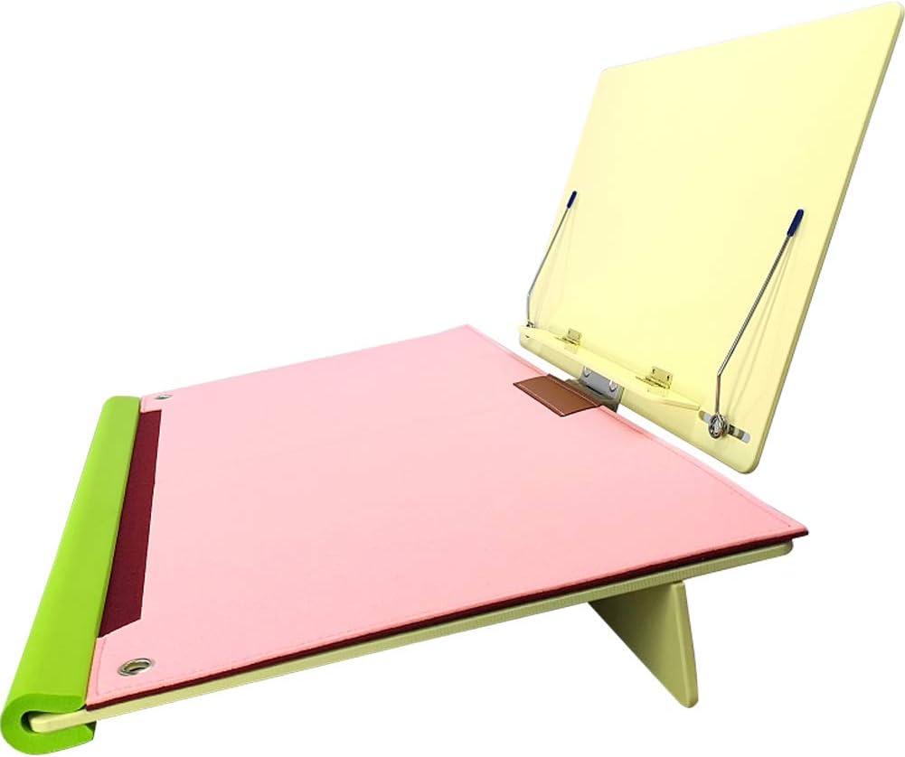Adjustable PVC Book Stand Holder with Page Paper Clips, Pack of 2 I1666