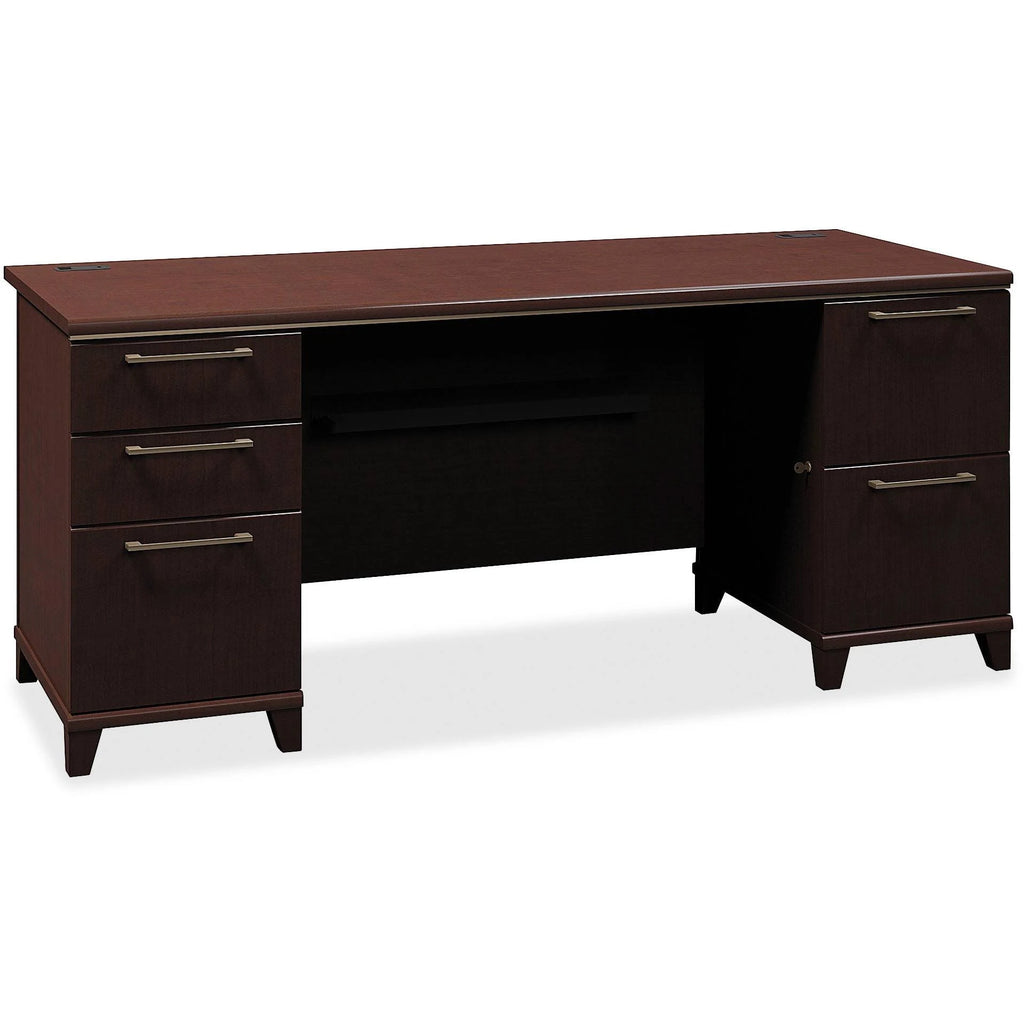 72w Double Pedestal Desk Mocha Cherry W6716