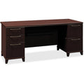 72w Double Pedestal Desk Mocha Cherry W6716