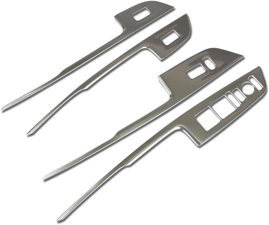 Carbon Fiber Black Interior Window Switch Console Panel Trims Pack of 2 L120