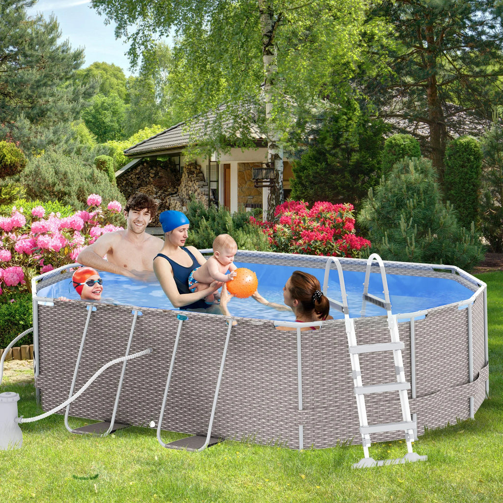 Gray Non-Inflatable Frame Swimming Pool E210505
