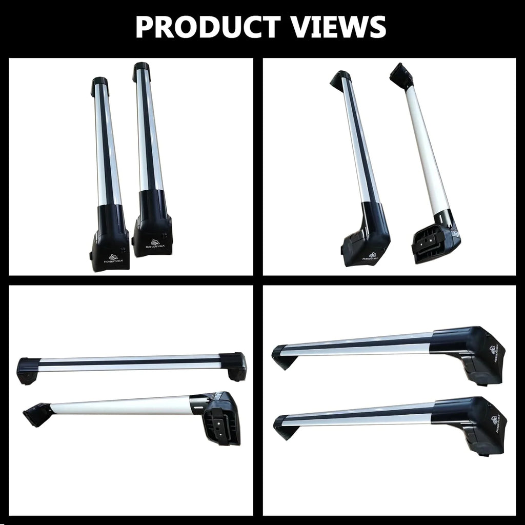 Silver Lockable Roof Rack Crossbars Y651208