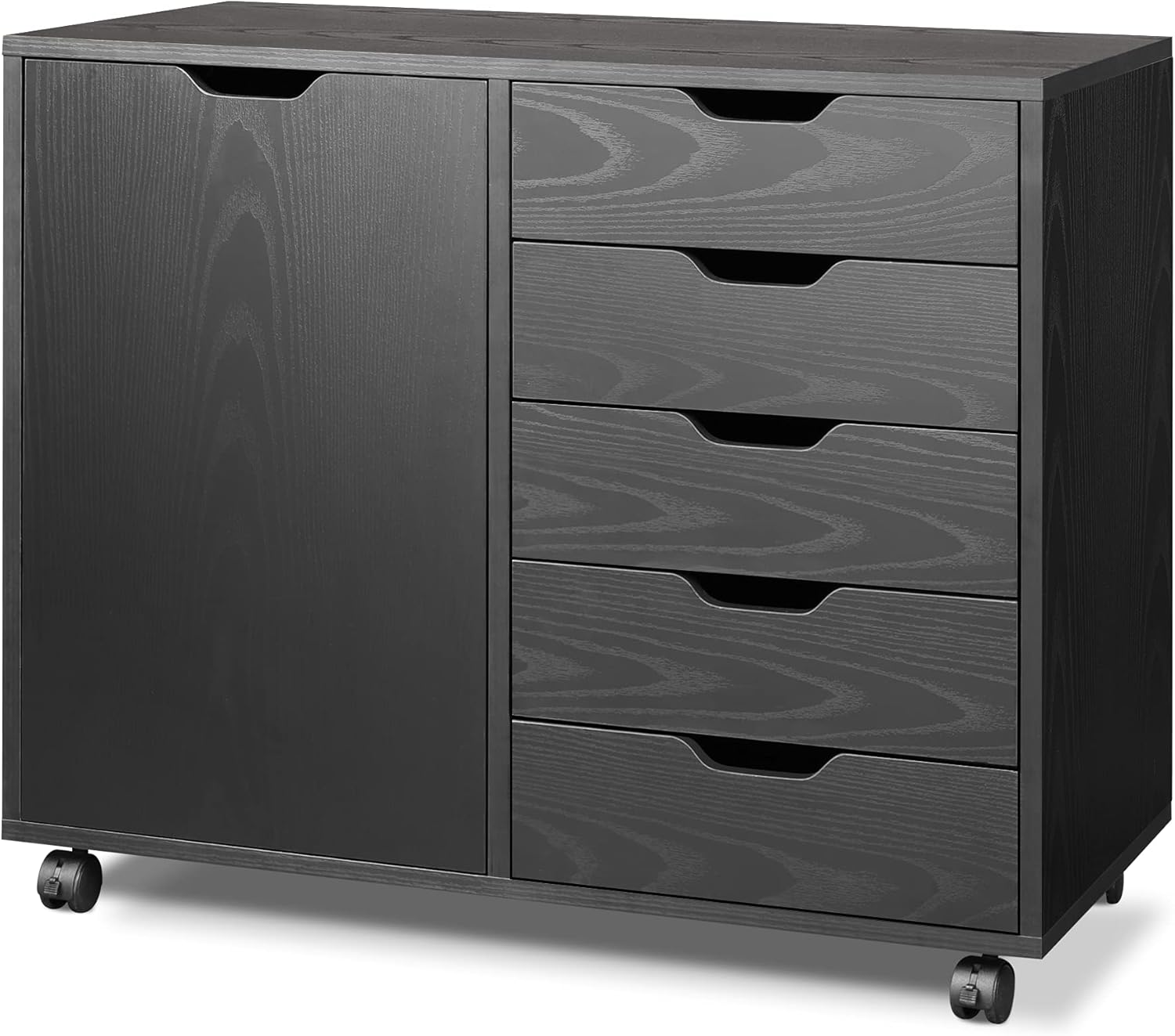 5-Drawer Wood Dresser Chest with Door T35542