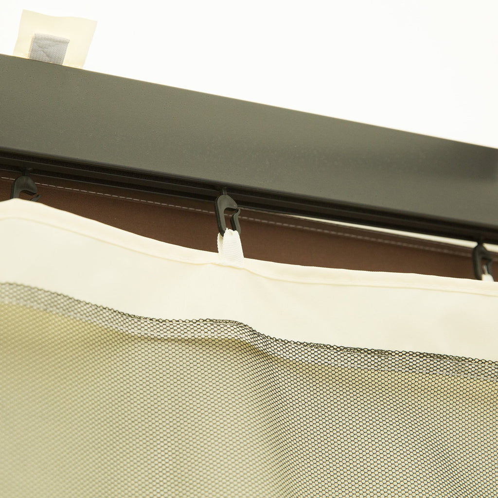 Replacement Mesh Mosquito Netting Screen Walls for 10' x 12' Patio Gazebo, 4-panel Sidewalls with Zippers K64257