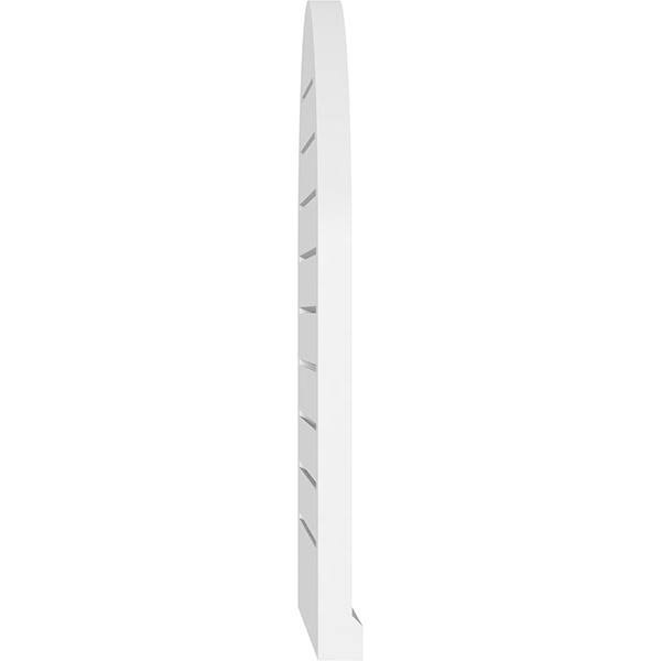 Round Top Surface Mount PVC Gable Vent with Brickmould L628365