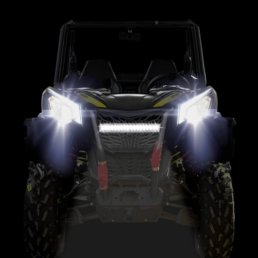 Front Mesh Grille with LED Light Bar for Can-Am Maverick Trail Sport Max 2018-2021 R7701