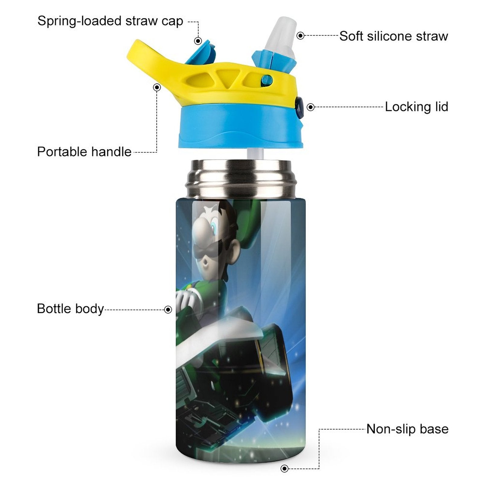 Insulated Stainless Steel Water Bottle with Straw Z80415
