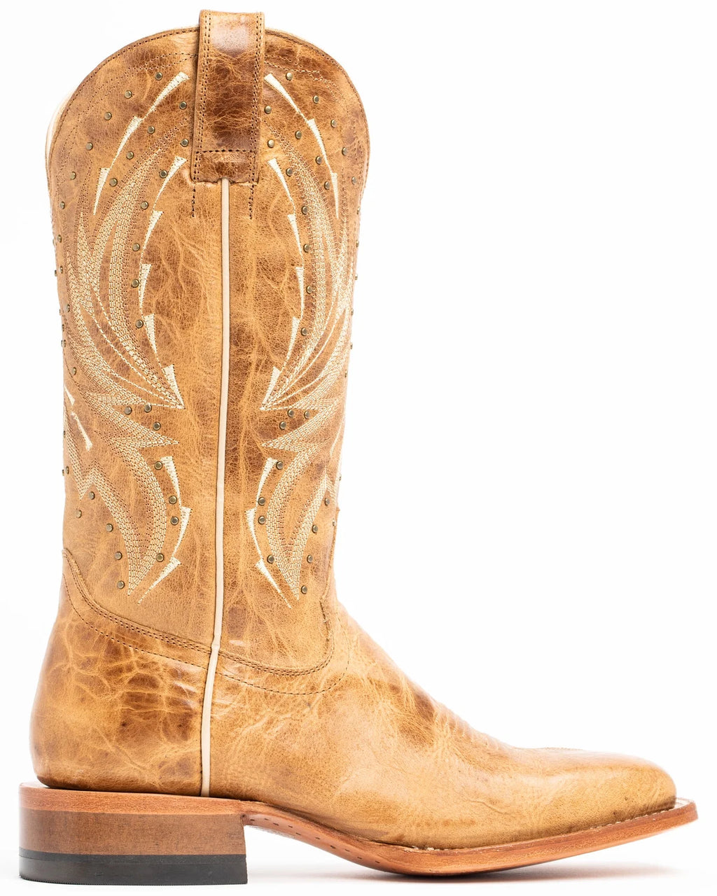 Women's Hybrid Leather TPU Cowboy Performance Boot Broad Tan I5496