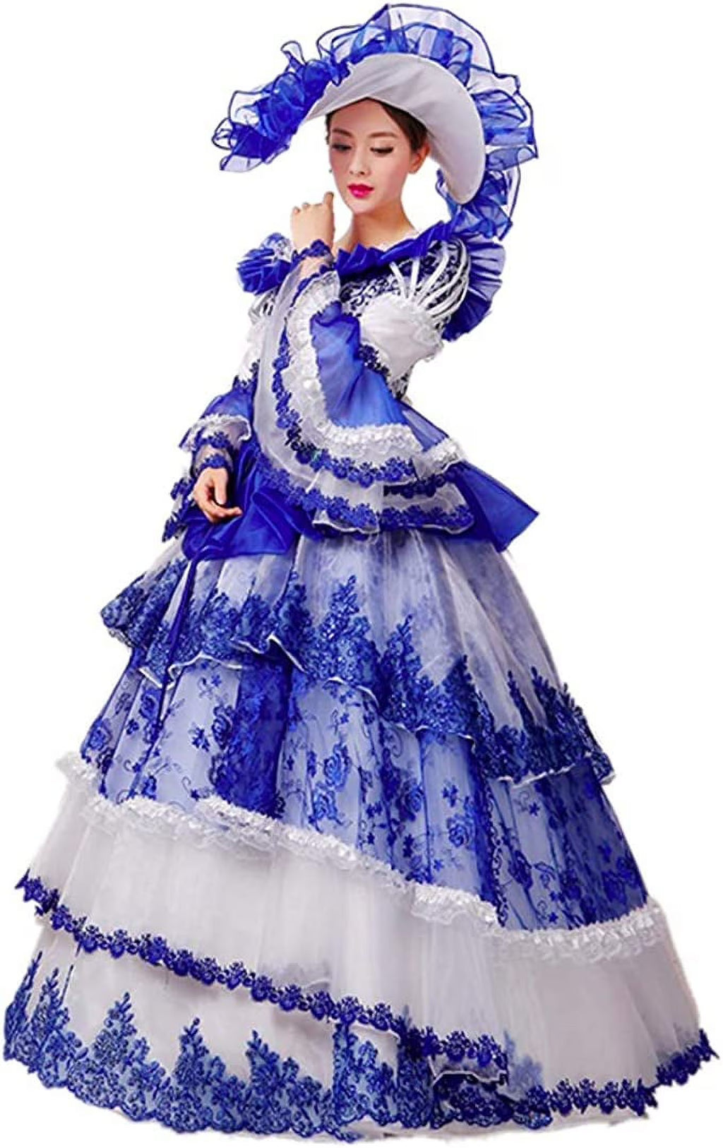 Rococo Baroque Marie Antoinette Dresses 18th Century Renaissance Costumes Historical Period Dress Ball Gown A342