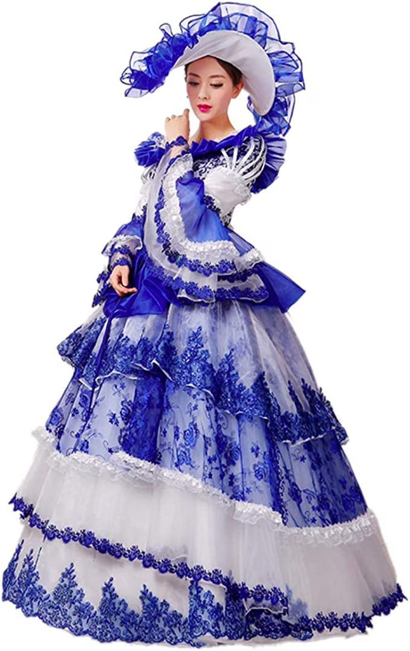Rococo Baroque Marie Antoinette Dresses 18th Century Renaissance Costumes Historical Period Dress Ball Gown A342