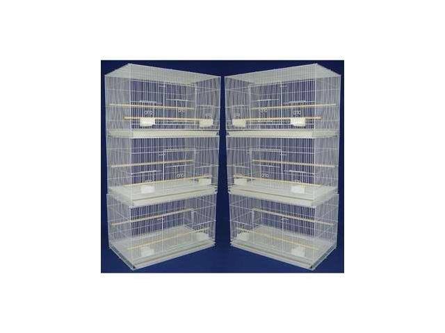Lot of 6 Small Breeding Cages White B637218