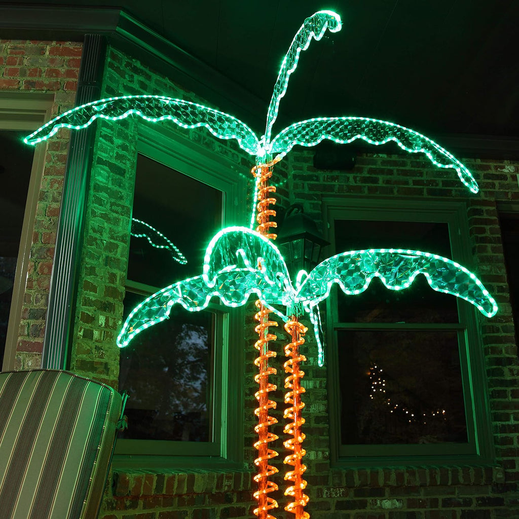 Tropical LED Rope Light Palm Tree (4.5 Foot) D342335