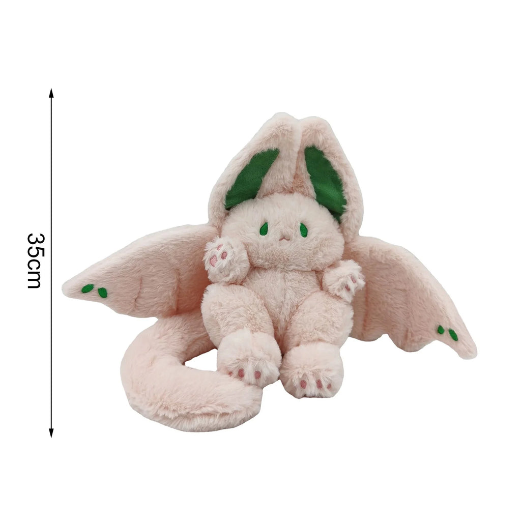 Pink Bat Rabbit Plush Toy with Wings Long Tail Stuffed Animal Pillow Doll K194