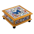 Ivory Reverse Painted Glass Decorative Box J664298