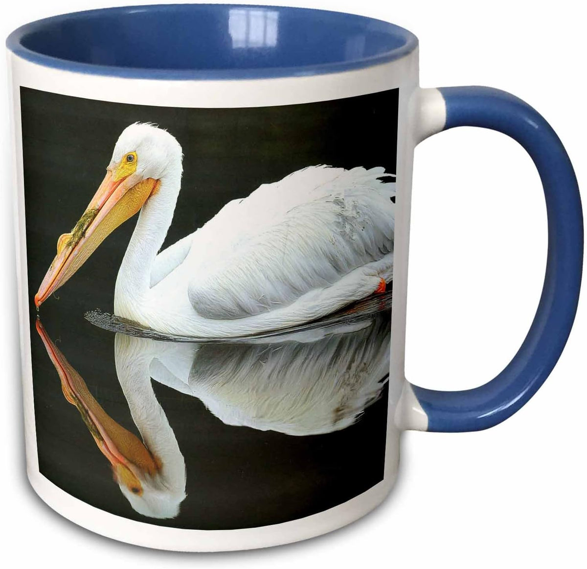 White Pelican With Mirrored Reflection Mug H26981