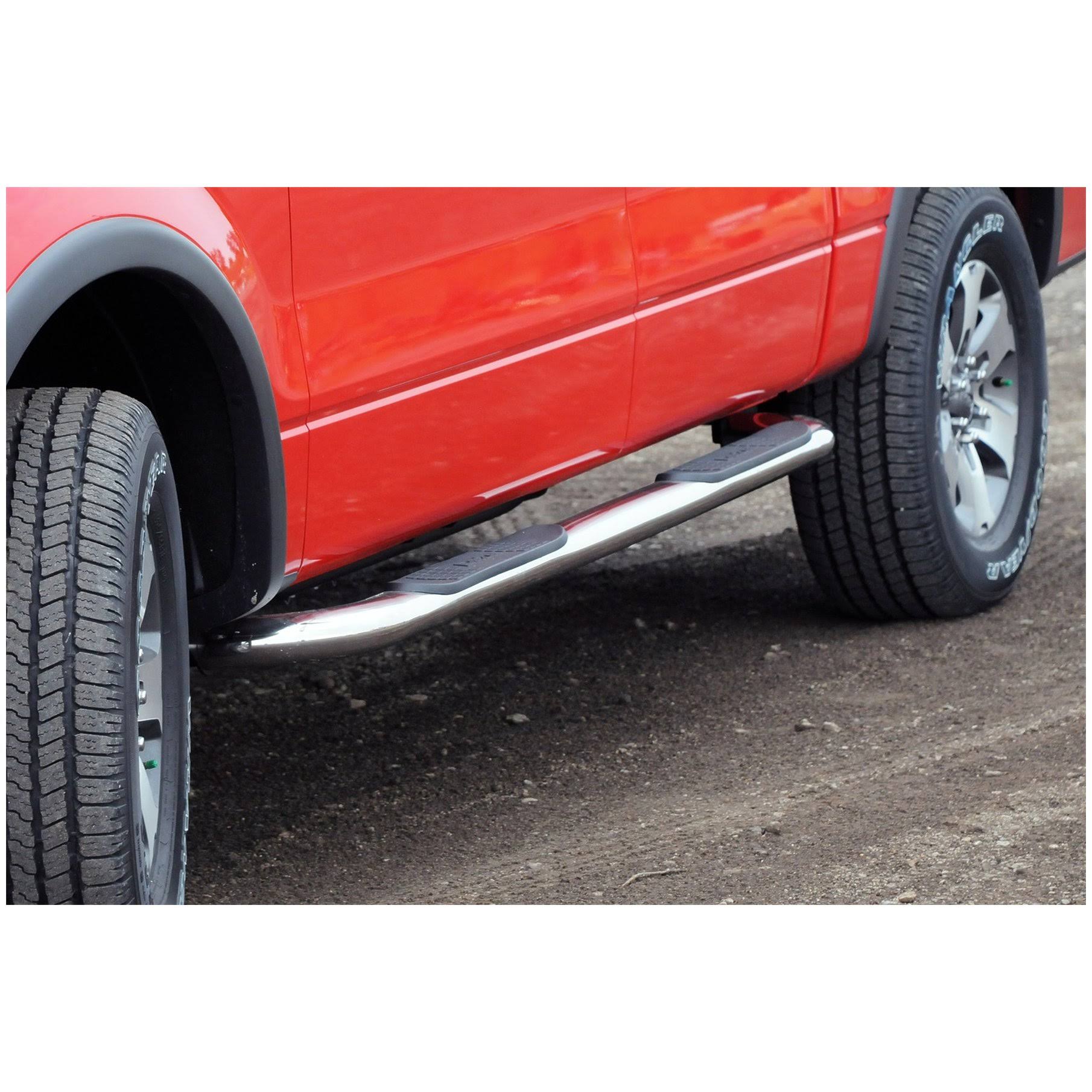 Stainless Steel Side Steps 3 in. Round Cab Length R240
