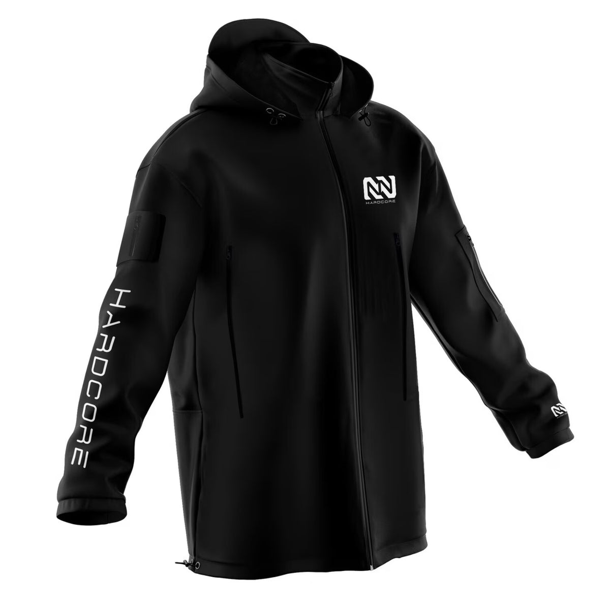 Black Multi Pocket Soft Shell Fishing Jacket E10085