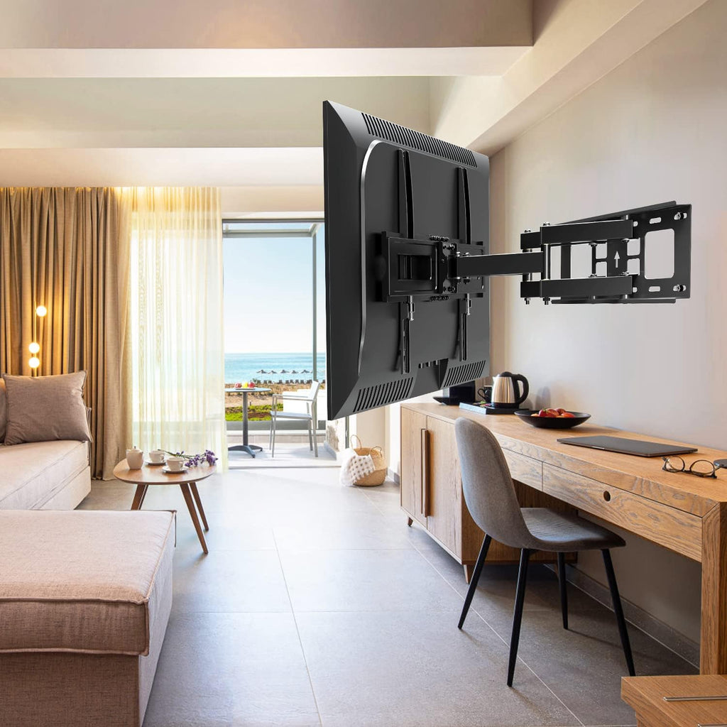 TV Wall Mount for 37-75 Inch Flat Screen TVs, Swivel and Tilt Full Motion, Max VESA 600x400mm, 99 lbs, Pack of 2 B8495