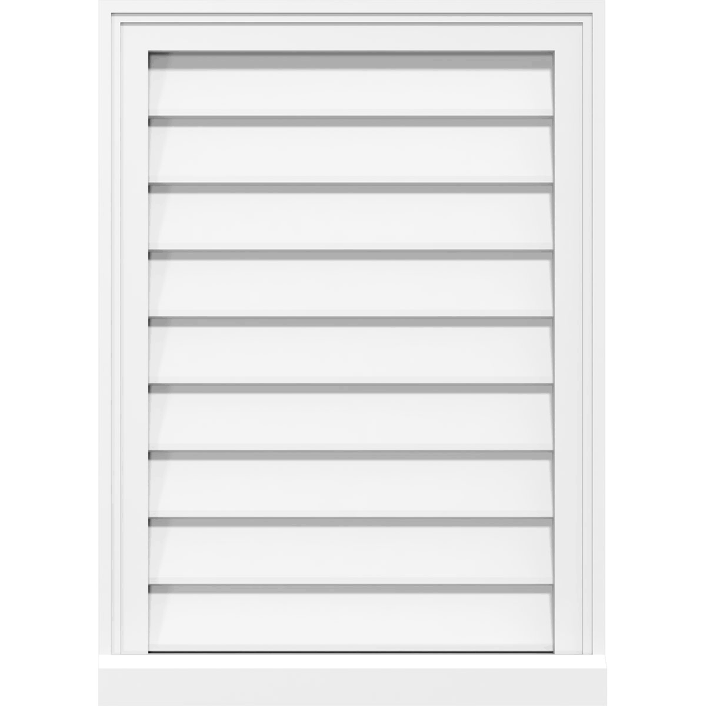 38x22W x 26x22H PVC Gable Vent with Brickmould R112614
