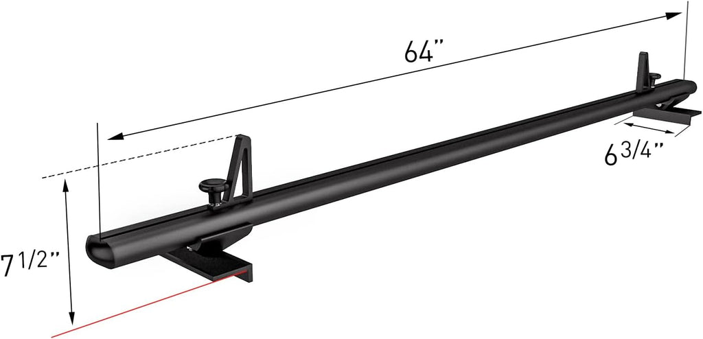 64" Low Profile Heavy Duty Aluminum Truck Bed Rack Q337