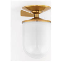 Aged Brass Semi Flush Light Z60437
