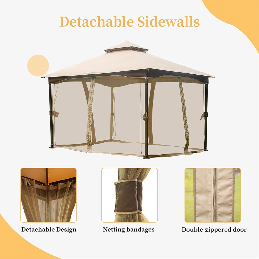 Outdoor Gazebo with Mosquito Netting W114074