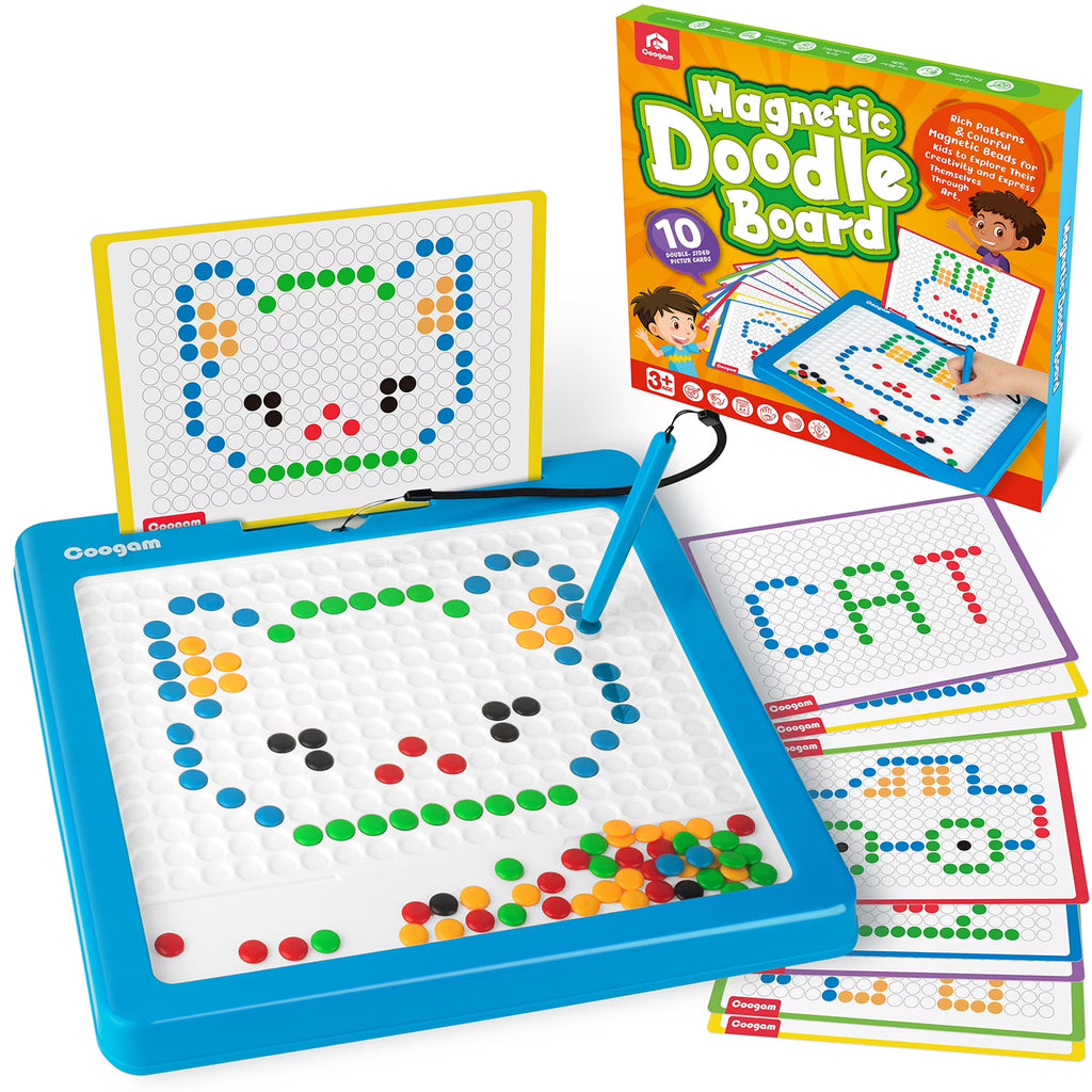 Magnetic Drawing Board with Pen and Dot Beads P4416