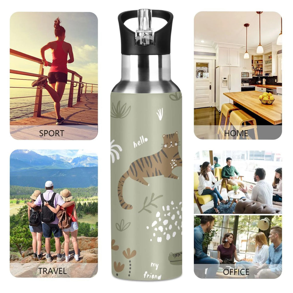 Green Vacuum Insulated Stainless Steel Water Bottle 20 OZ W98917
