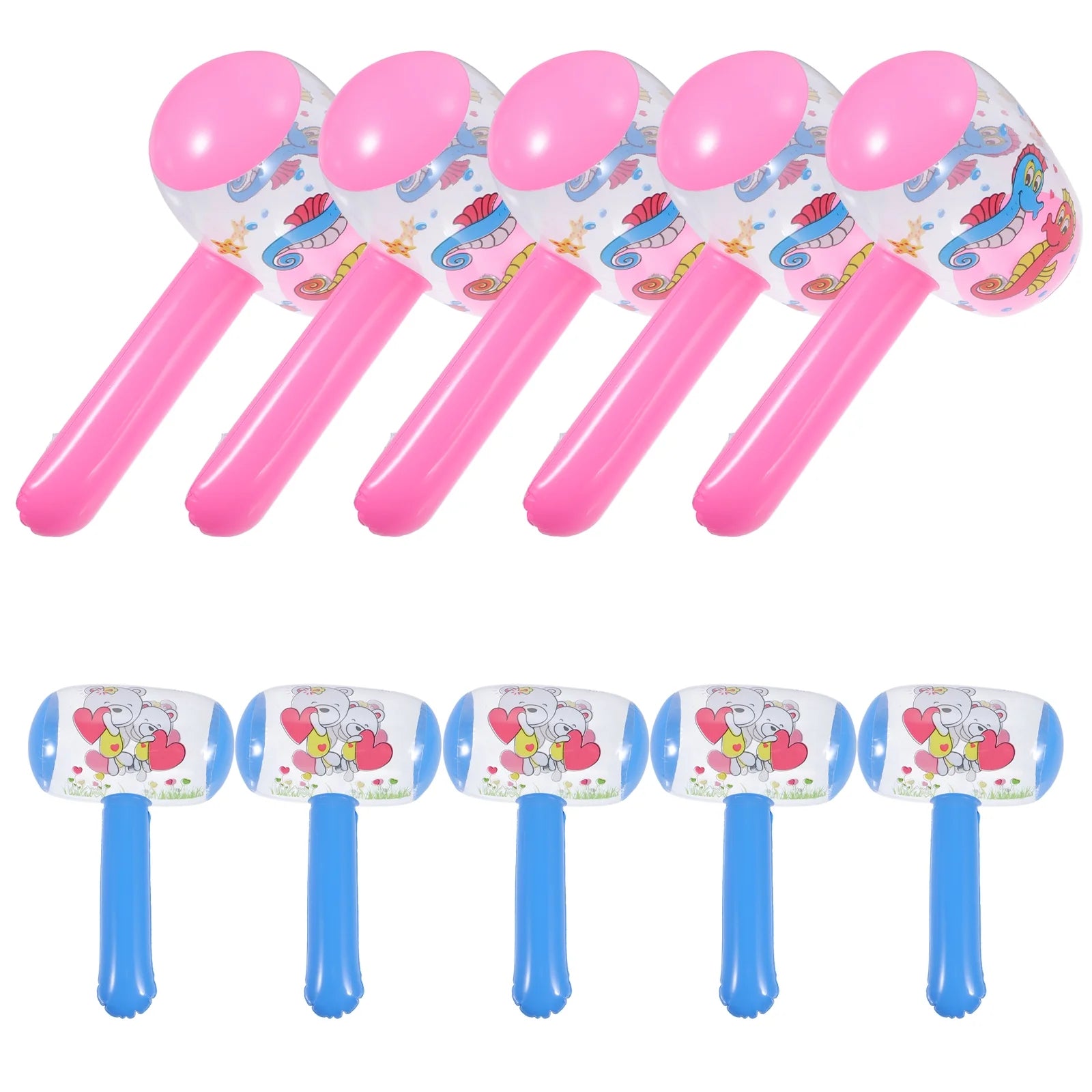 60 Pcs Inflatable Hammer Kids Toy with Bell Handle O4962