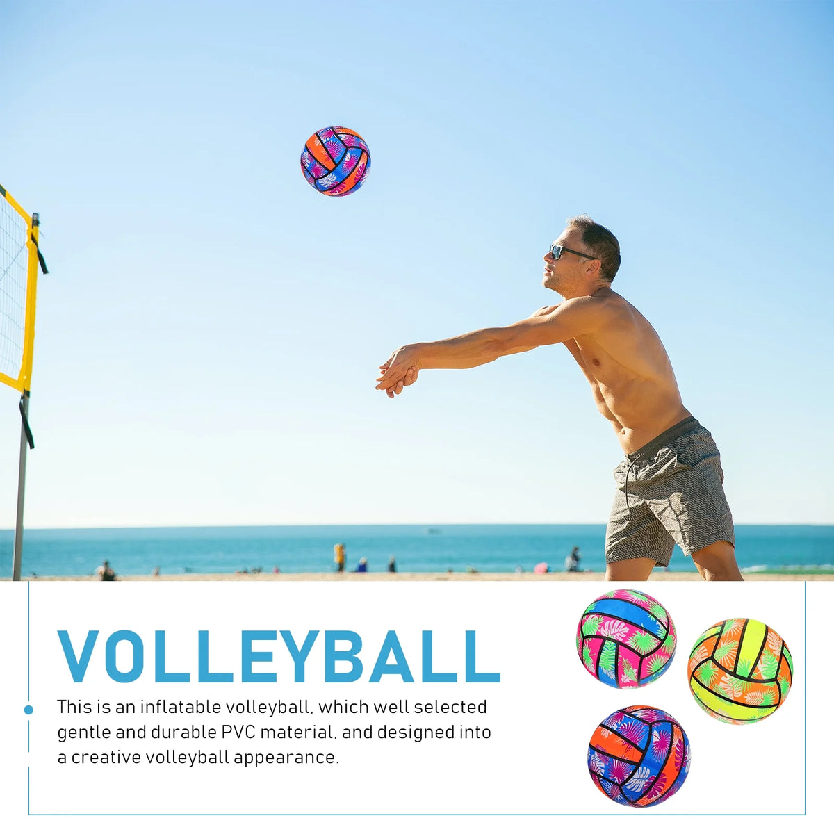 3Pcs Colorful Inflatable Water Volleyball Toy W921