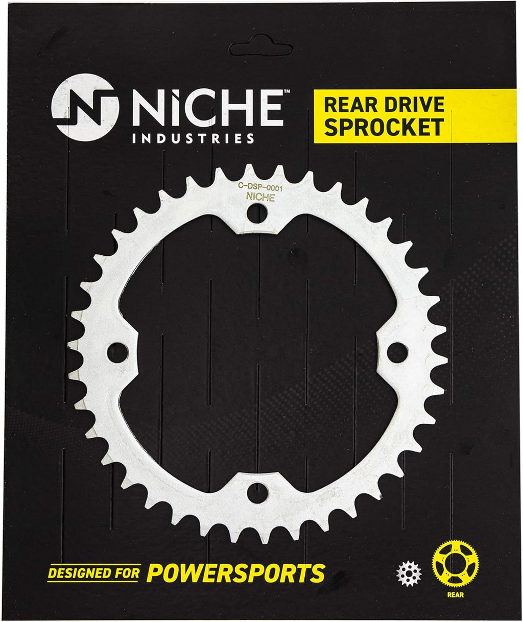 Drive Sprocket Chain Combo Front 14 Rear 38 Tooth 520NZ Standard 98 Links Pack of 2 I730