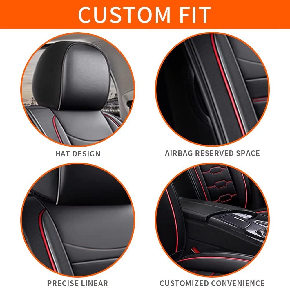 Custom Fit Faux Leather Car Seat Protector Full Set J85368