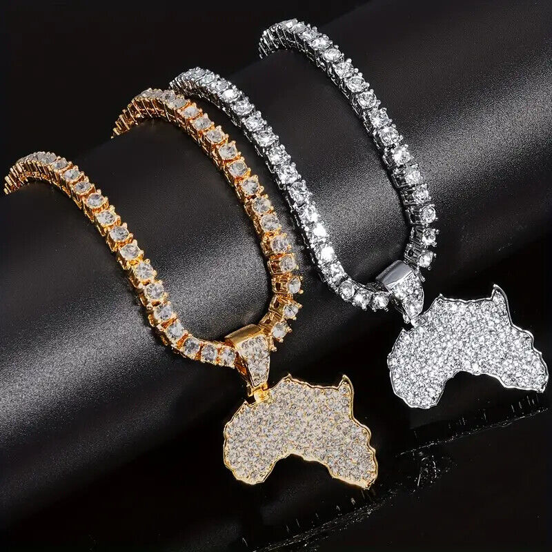Iced Cubic Zirconia Tennis Chain Necklace B777