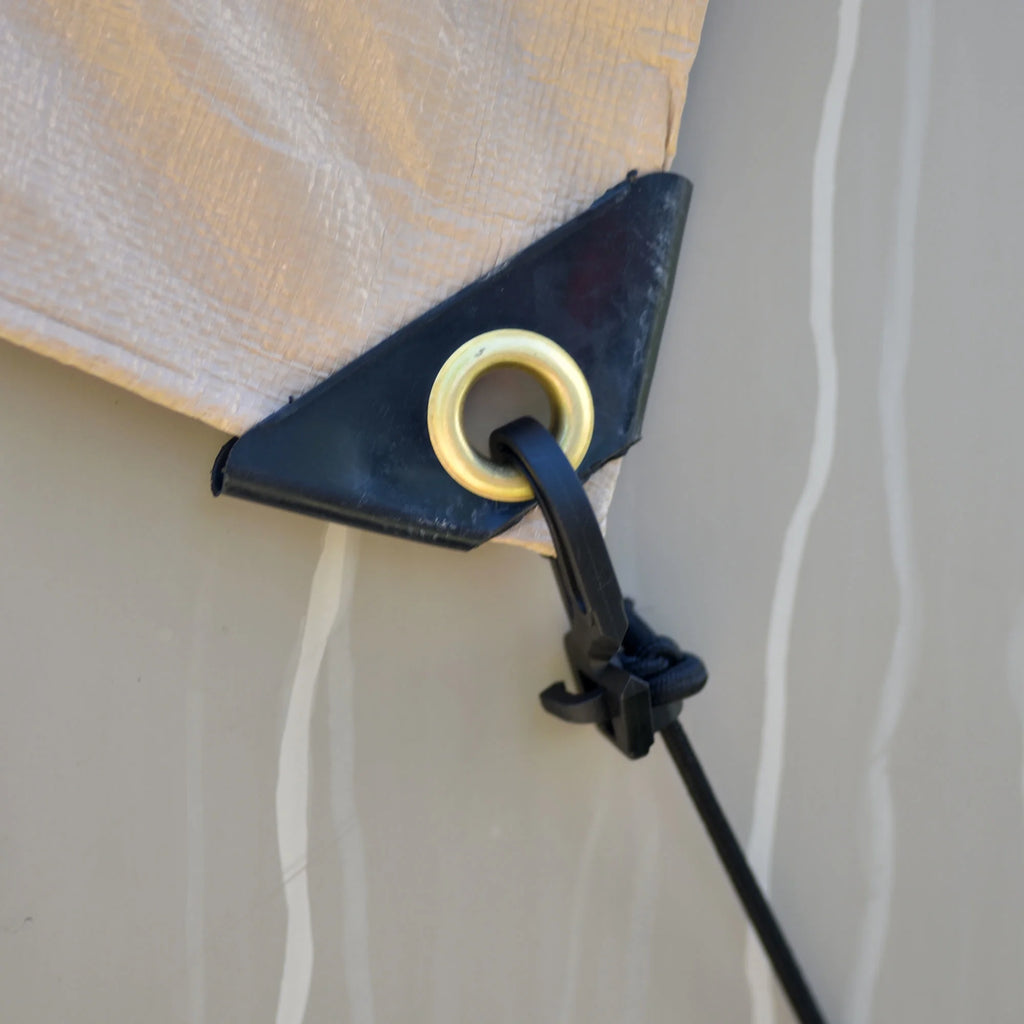 Tan Polyester RV Rooftop Cover, 20' Long x 16' Wide A202