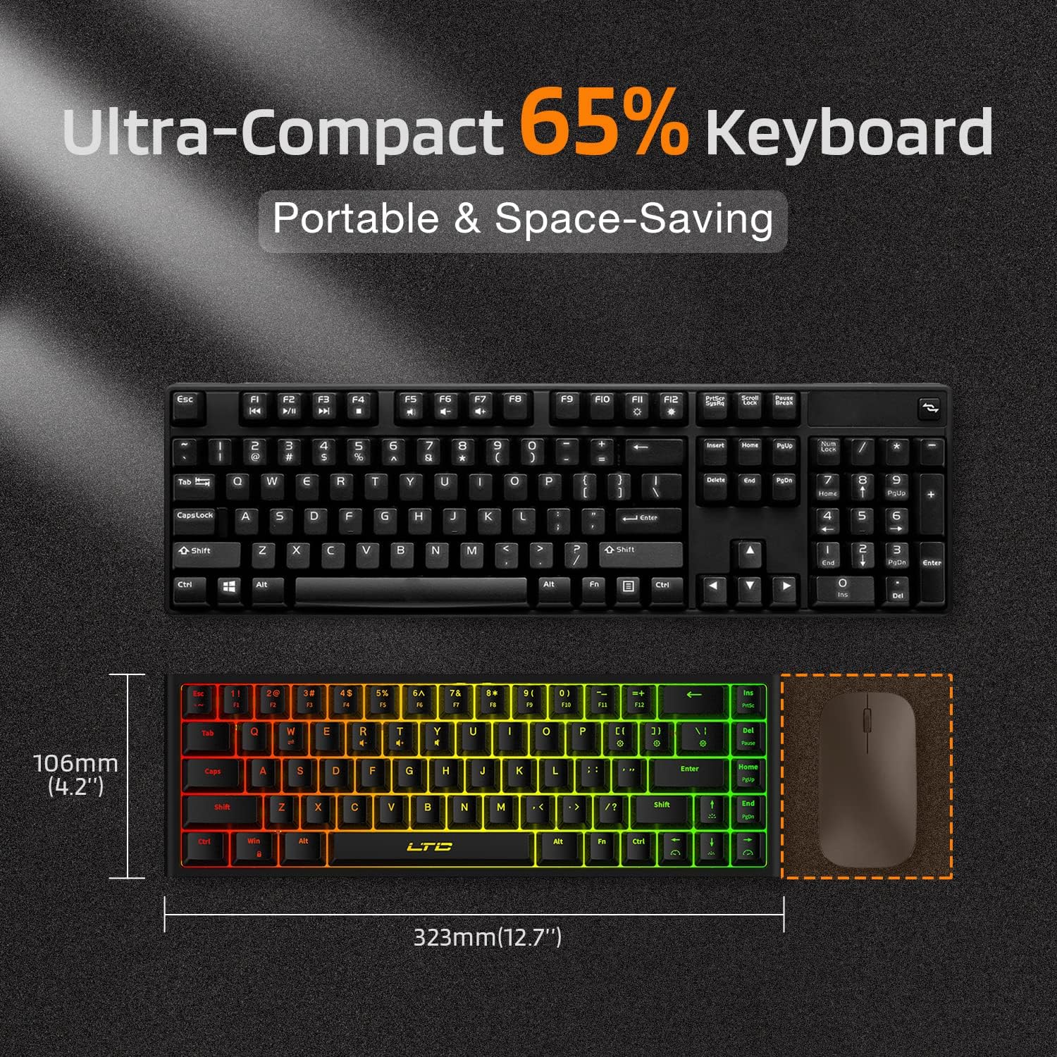Black 68 Keys Membrane Keyboard, Pack of 2 J277