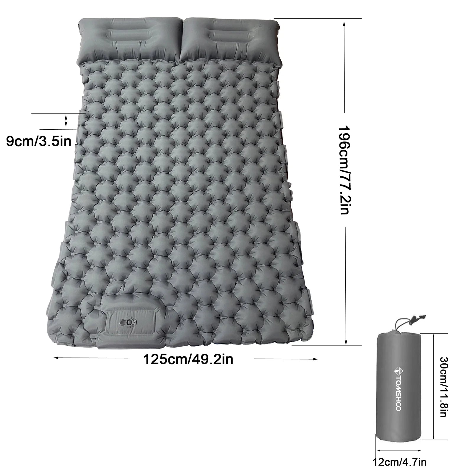 Lightweight Backpacking Sleeping Pad with Air Pillow Z98304