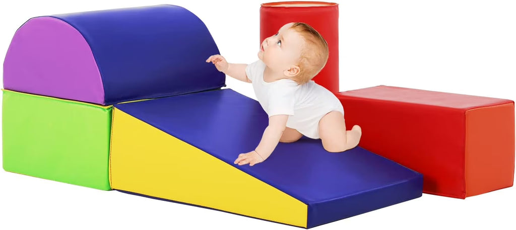 5-Piece Set Kids Foam Climbing Blocks Indoor Play Equipment V230235
