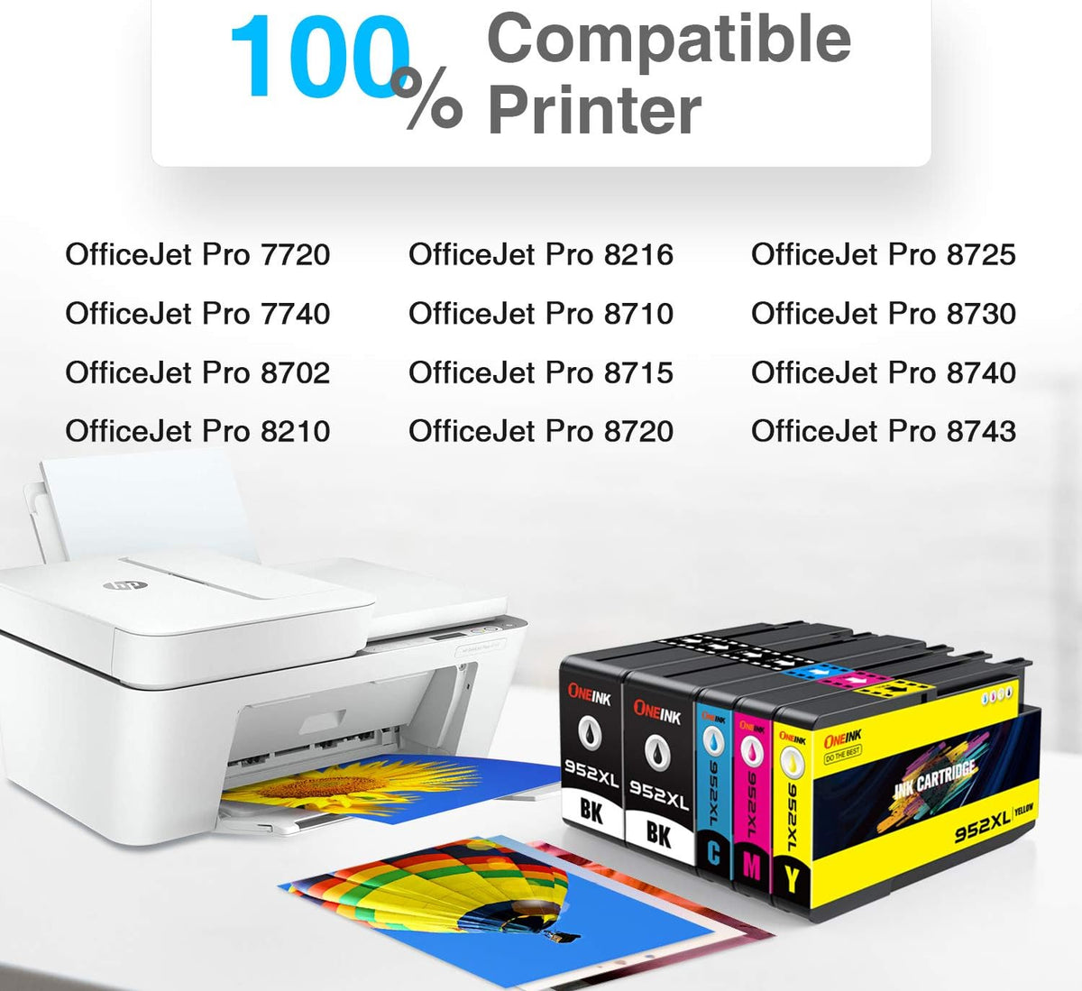 Compatible Ink Cartridge 5 Pack for HP 952XL OfficeJet Pro H230436