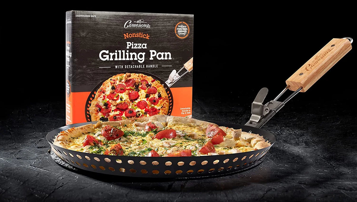 Perforated Non-stick Pizza Grill Pan with Removable Handle I2759